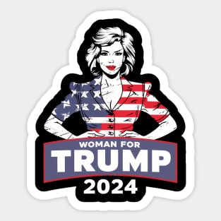 Usa Woman For Trump 2024 Election Sticker